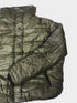 RISING CROP FUNNEL NECK PADDED JACKET - OLIVE